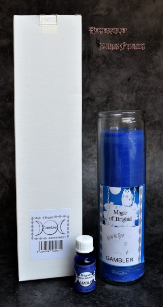 Hexenshop Dark Phönix Magic of Brighid Ritual Glaskerzen Set Spieler